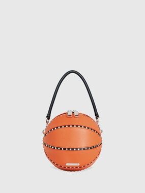Rebecca Minkoff Basketball Crossbody Mandarine Orange Round Studded NWT